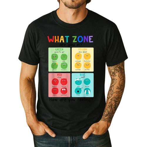What Zone Are You In How Are You Feeling Teacher Men's Casual T-Shirt - teacherstshirts.com UK