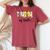 Mama Of Both Baseball Softball Mom Mother's Day Women's Oversized Comfort T-shirt Chalky Mint