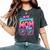 In My Glowing Mom Era Groovy Colorful Bright Women's Oversized Comfort T-Shirt Pepper