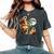 Vintage 90S Chihuahua Howling At The Moon Chihuahua Dog Mom Women's Oversized Comfort T-Shirt Pepper