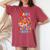 Mama Of The Birthday For Boy Circus Carnival Theme Party Women's Oversized Comfort T-Shirt Blue Jean