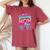 In My Glowing Mom Era Groovy Colorful Bright Women's Oversized Comfort T-Shirt Crimson