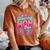 In My Glowing Mom Era Groovy Colorful Bright Women's Oversized Comfort T-Shirt Yam