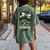 Saints Girl Messy Bun Women's Oversized Comfort T-Shirt Back Print Moss