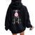 Vintage Dobermann Cheoffia Bolla Cane Papà Mamma Proprietario Felpa con cappuccio oversize da donna con stampa posteriore Black