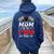 Mom Of The Two Fast 2Nd Birthday Racing Car Family Women Oversized Hoodie Back Print Forest