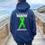 Mi Hermano Conciencia Del Linfoma Women Oversized Hoodie Back Print Navy Blue Mi Hermano Conciencia Del Linfoma Women Oversized Hoodie Back Print Navy Blue
