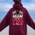Mom Of The Two Fast 2Nd Birthday Racing Car Family Women Oversized Hoodie Back Print Maroon