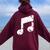Nota Musical Cuello Women Oversized Hoodie Back Print Maroon Nota Musical Cuello Women Oversized Hoodie Back Print Maroon
