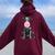 Vintage Dobermann Cheoffia Bolla Cane Papà Mamma Proprietario Felpa con cappuccio oversize da donna con stampa posteriore Maroon