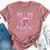 Mom Of The Birthday Girl Pink Cowgirl Western Rodeo Bella Canvas T-shirt Heather Dark Grey