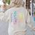 67 Music Meme Slang Six Seven Music Teacher Musician Women's Sweatshirt Back Print Sand