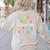 Alphabet ABC Elemeno Teacher Student Back To School Women's Sweatshirt Back Print Sand
