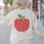 Apple Dot Pattern Art Teacher Appreciation Men Women Humor Women's Sweatshirt Back Print Sand Apple Dot Pattern Art Teacher Appreciation Men Women Humor Women's Sweatshirt Back Print Sand