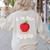 A Is For Apple Toddler Kindergarten Preschool Teacher Women's Sweatshirt Back Print Sand