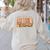 Autumn Pumpkin Thanksgiving Coffee Floral Teacher Fall Women's Sweatshirt Back Print Sand