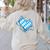 Bavarian Flag As Heart Blue Diamond Bavaria Women's Sweatshirt Back Print Sand