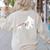 Bigfoot Walking With Bull Terrier Dog Women's Sweatshirt Back Print Sand