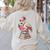 Book Lover Cute Flamingo Reading Teacher Librarian Women Women's Sweatshirt Back Print Sand