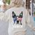 Boston Terrier 4th Of July Merica Men Women USA Flag Vintage Women's Sweatshirt Back Print Sand