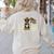 Boston Terrier 4th Of July US American Flag Dog Patriotic Women's Sweatshirt Back Print Sand