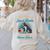 Boston Terrier American Gentleman Bibliophile Book Lover Women's Sweatshirt Back Print Sand
