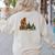 Boston Terrier Bigfoot Dog Walking Dog Mom Dad Kids Women's Sweatshirt Back Print Sand