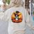 Boston Terrier Bostie Dog Breed Pet Halloween Pumpkins Women's Sweatshirt Back Print Sand
