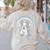 Boston Terrier Boy Cute Cartoon Dog Owner Pet Boston Terrier Women's Sweatshirt Back Print Sand
