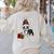 Boston Terrier Christmas T Shirt-Life Is Merrier Premium Tri-Blend Women's Sweatshirt Back Print Sand