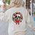Boston Terrier Christmas Wreath Decoration Xmas Pajamas Women's Sweatshirt Back Print Sand