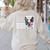 Boston Terrier Dog 4th Of July US American Flag Patriotic Women's Sweatshirt Back Print Sand