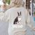 Boston Terrier Dog Dad Boston Terrier Dog Lovers Women's Sweatshirt Back Print Sand