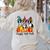 Boston Terrier Dog Lover Fall Ya'Ll Halloween Costume Men Women Women's Sweatshirt Back Print Sand