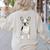 Boston Terrier Dog Motif Pet Art Boston Terrier For Men Women Kids Women's Sweatshirt Back Print Sand