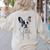 Boston Terrier Dog Motif Pet Art Boston Terrier Men Women Kids Women's Sweatshirt Back Print Sand