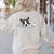 Boston Terrier Dog Official Sleeping Men Women Girls Kids Women's Sweatshirt Back Print Sand