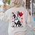 Boston Terrier Dog Valentine's Day Dog Owner Women's Sweatshirt Back Print Sand