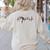 Boston Terrier EKG Heartbeat Heart Line Dog Lovers Women's Sweatshirt Back Print Sand