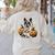 Boston Terrier Ghost Boo Halloween Costume Spooky Season Women's Sweatshirt Back Print Sand