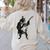 Boston Terrier Guitar Women's Sweatshirt Back Print Sand