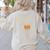 Boston Terrier Halloween Cute Bostie Dog Pocket Boo Women's Sweatshirt Back Print Sand