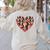 Boston Terrier Heart Valentine Boston Terrier Women's Sweatshirt Back Print Sand
