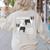 Boston Terrier Humor Bostie Dog Lover For Men Women Kids Women's Sweatshirt Back Print Sand