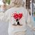 Boston Terrier Lover Heart Shape Boston Terrier Valentine Women's Sweatshirt Back Print Sand