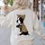 Boston Terrier Lover I Love Mom Tattoo Leopard Women's Sweatshirt Back Print Sand