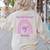 Boston Terrier Mama Cute Rainbow Paw Heart Shape Women's Sweatshirt Back Print Sand