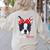 Boston Terrier Mom Bostie Women Girls Women's Sweatshirt Back Print Sand