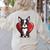 Boston Terrier Mom Dad Bostie Dog Lover Valentines Day Women's Sweatshirt Back Print Sand