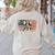 Boston Terrier Mom Dog Lovers American Flag 4th Of July Women's Sweatshirt Back Print Sand